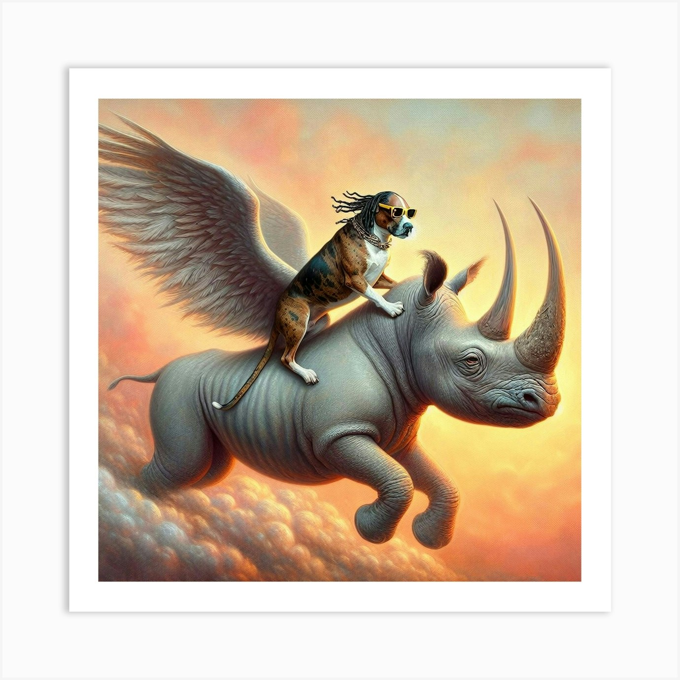Rhinoceros Art Print by Carrie Cadieux Fy