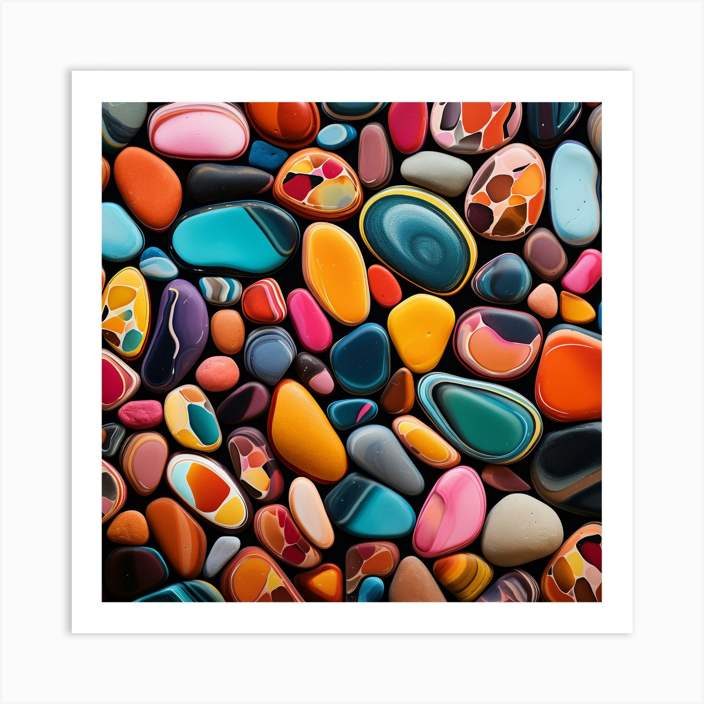 Pebbles Art Print By Bella Luna - Fy