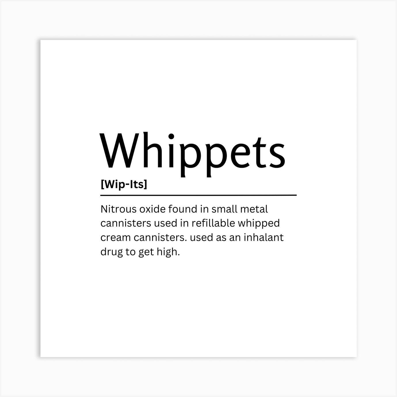 Whippets Dictionary Definition Funny Quote Art Print by Kaigozen Fy