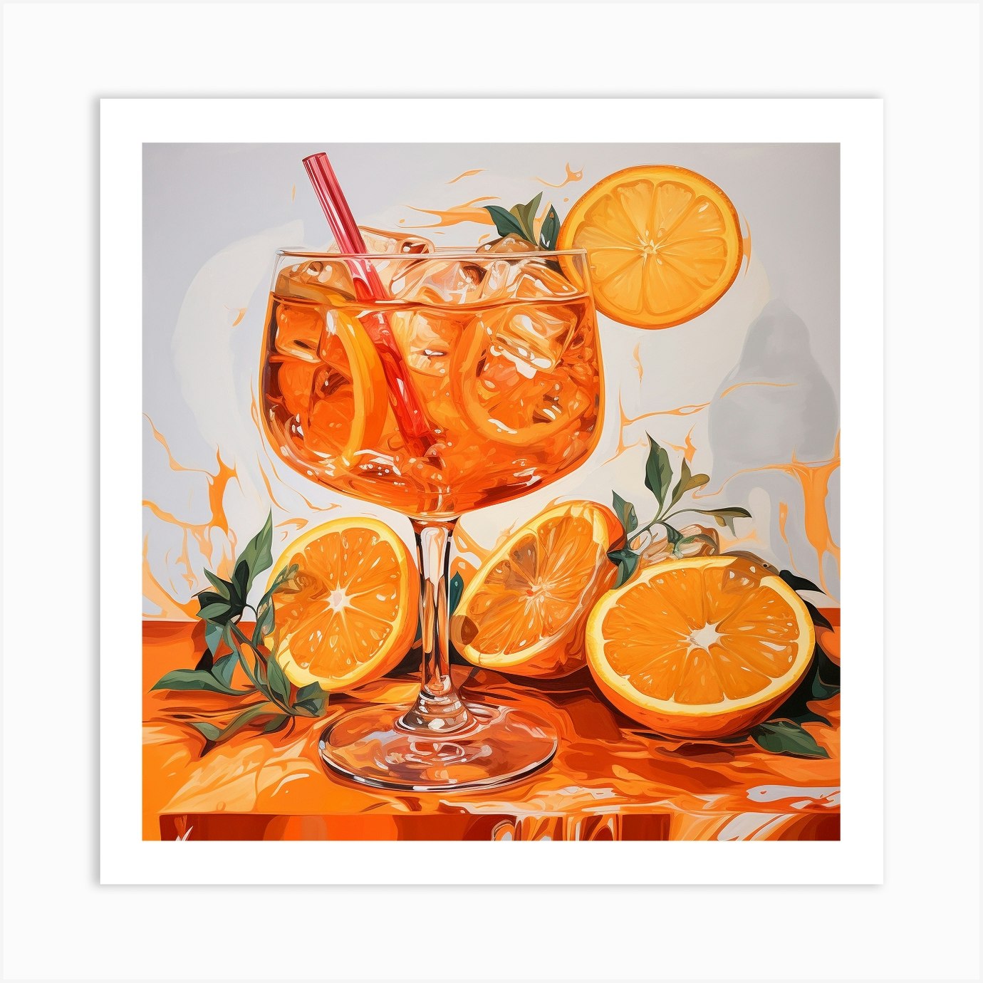 Aperol Spritz Art 76 Art Print By Monika - Fy