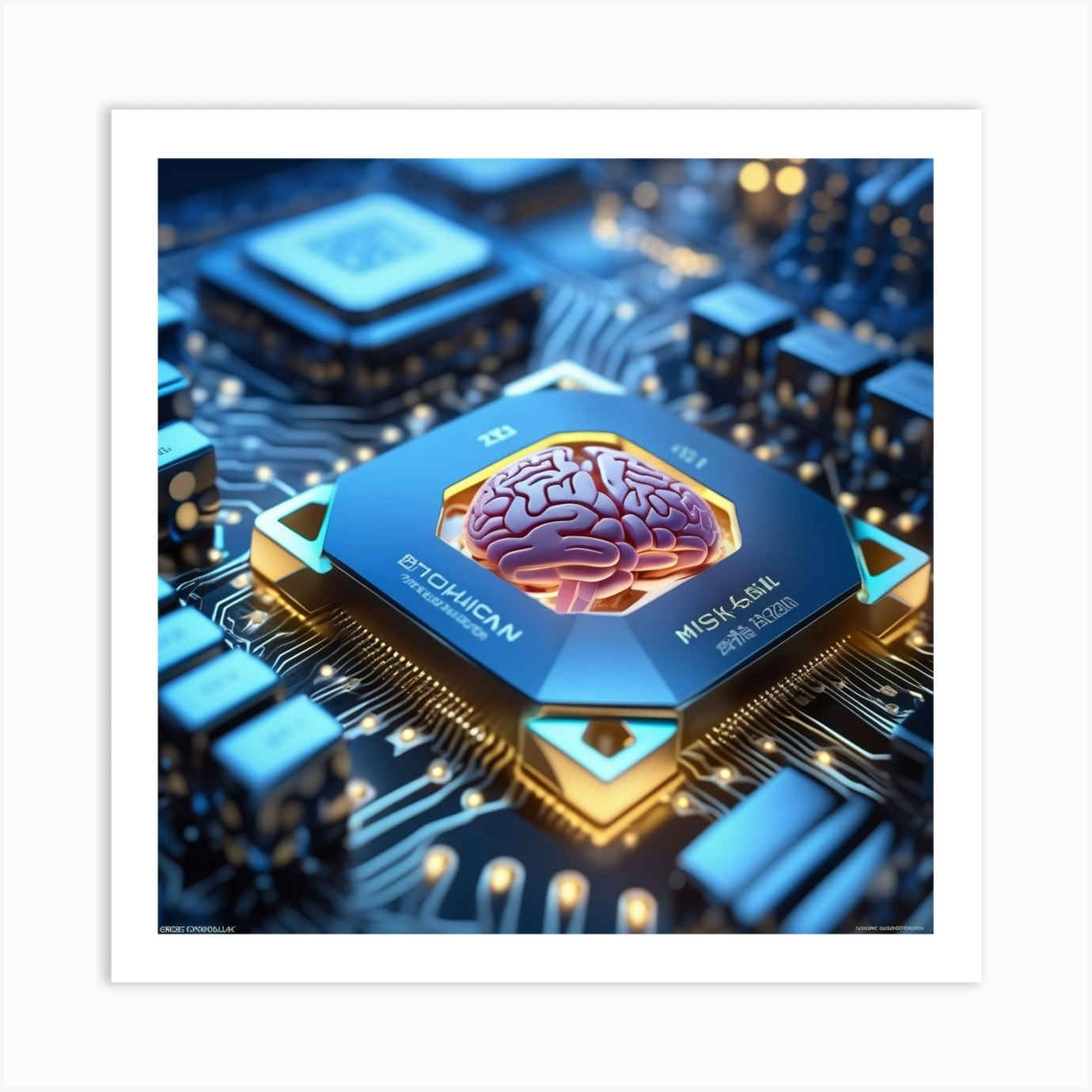 Brain On A Chip 4 Art Print by Pat4U - Fy