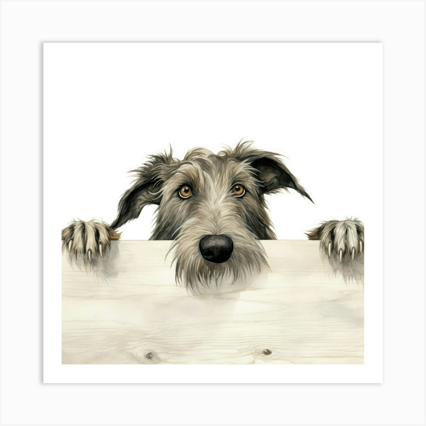 Irish Wolfhound 5 Art Print by Aloke Design - Fy