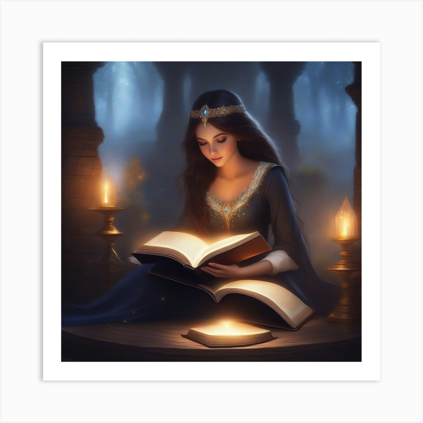 Princess Reading A Book Art Print By Shaks Legion Fy