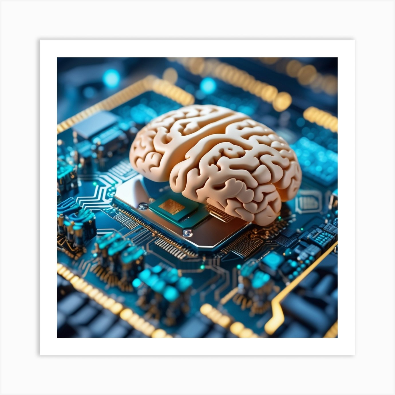 Brain On A Chip 5 Art Print by Pat4U - Fy