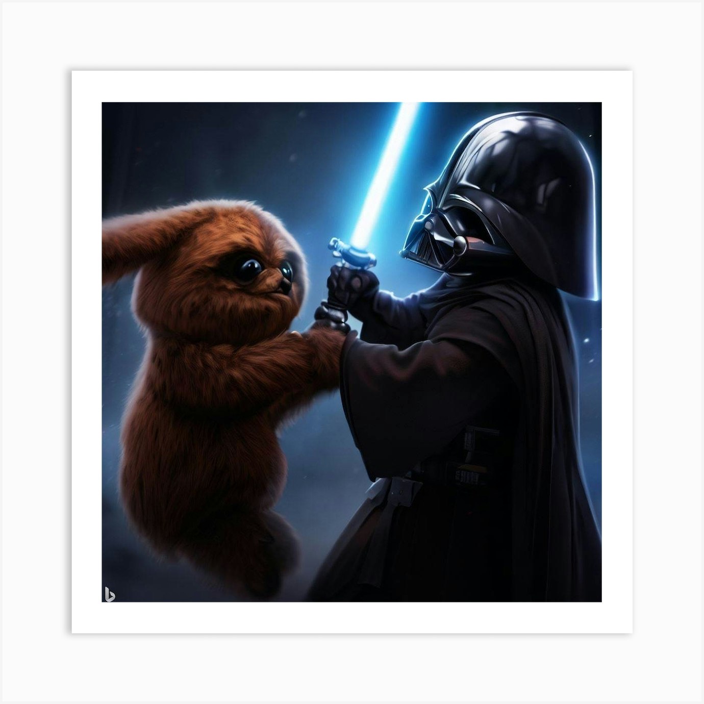 Ewok vs Jawa Art Print by Liam Wemyss - Fy