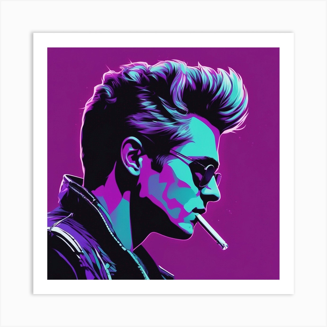 James Dean Looking Cool Art Print by Open Your Reality Fy