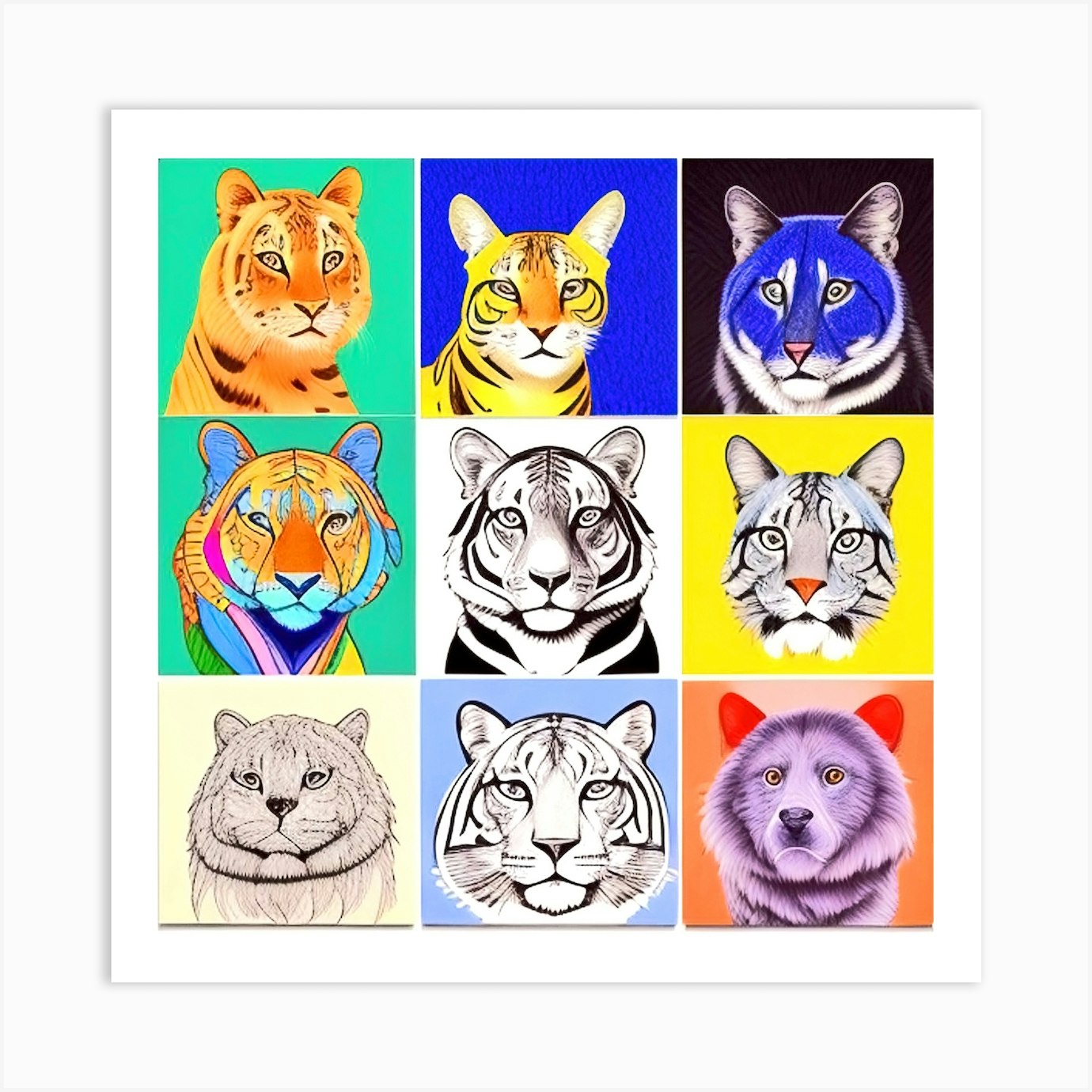 Tiger Print Art Print by MdsArts Fy