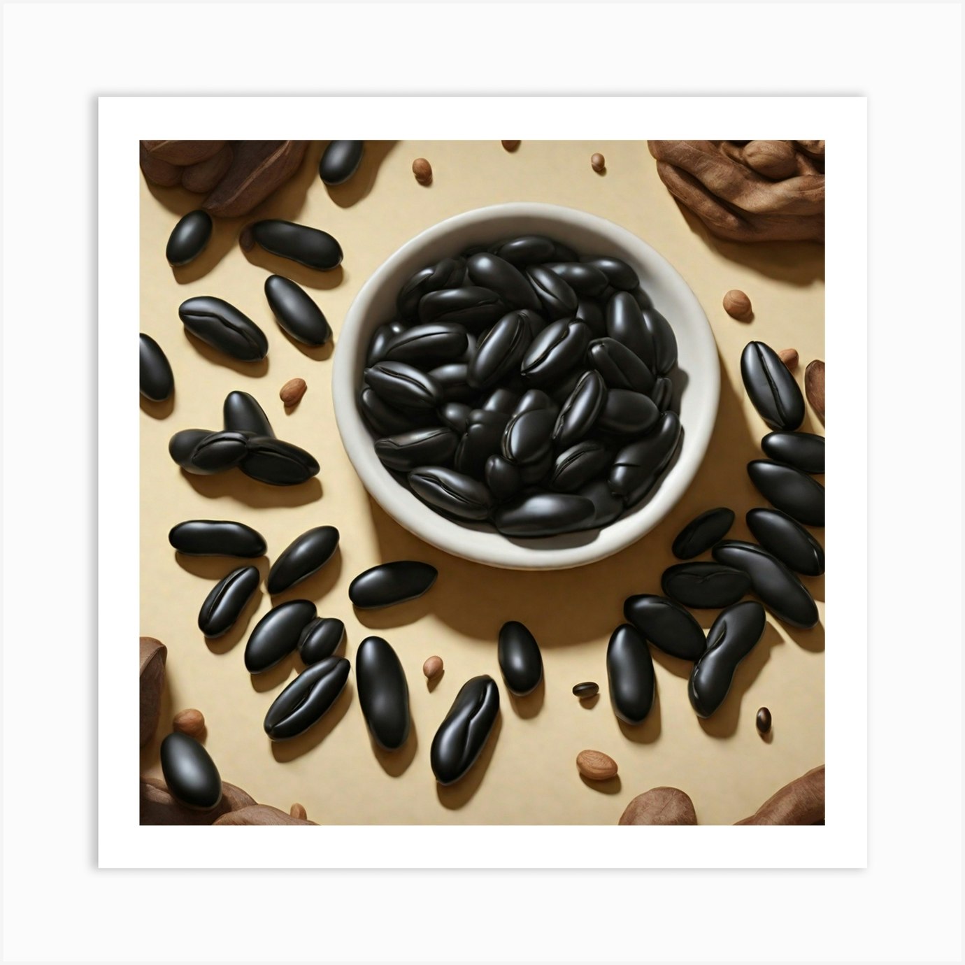 Black Beans 7 Art Print by Pat4U - Fy