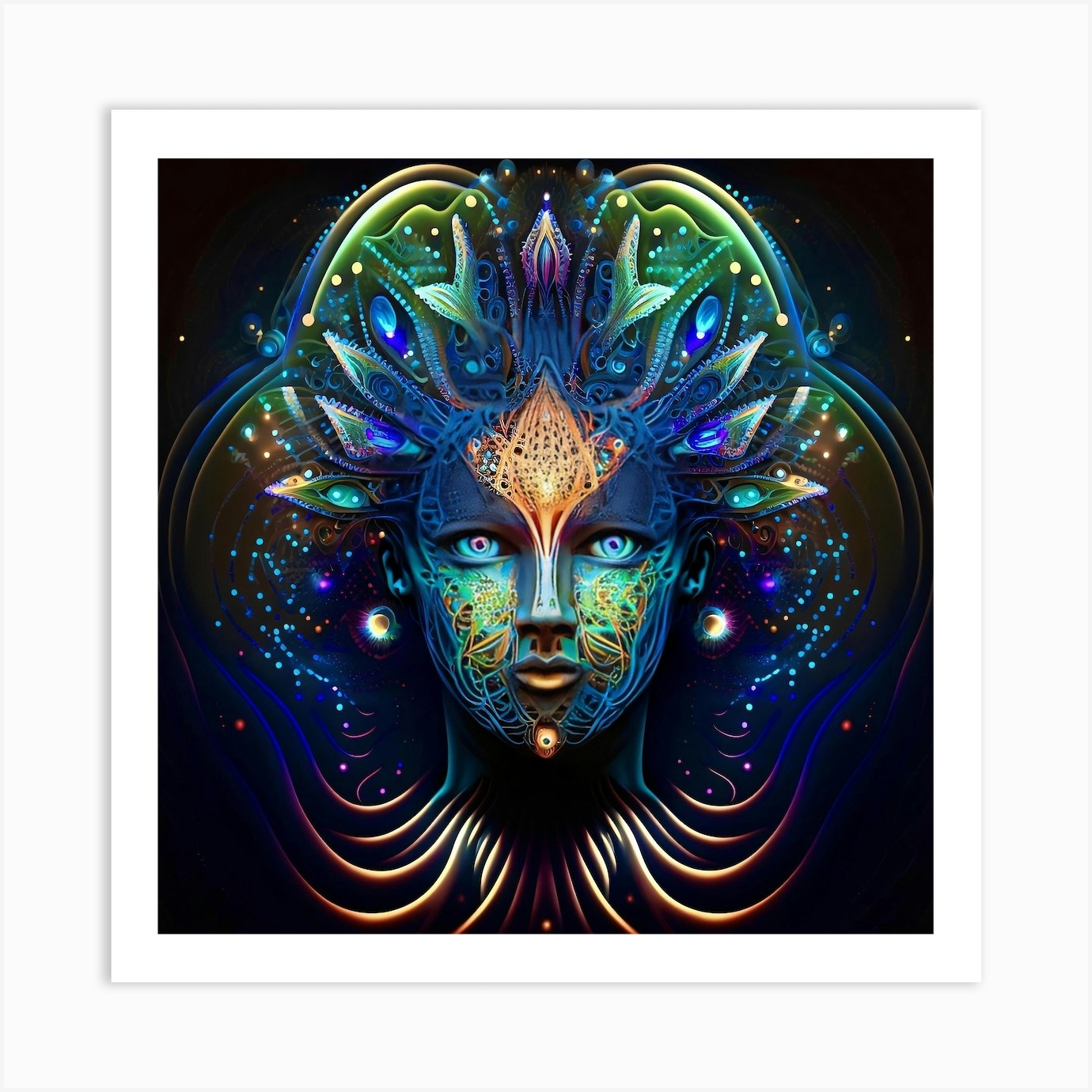 DMT entity Art Print by Psychedelic Sap - Fy