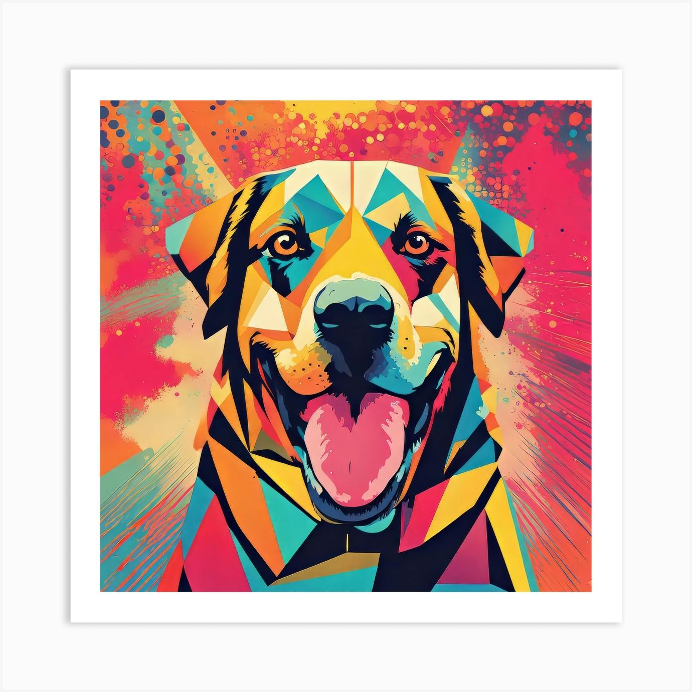 Colorful dog hot sale painting