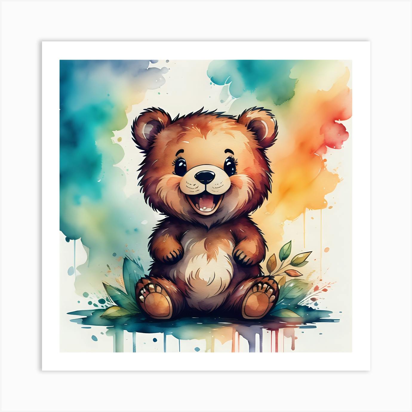 Teddy bear store paintings