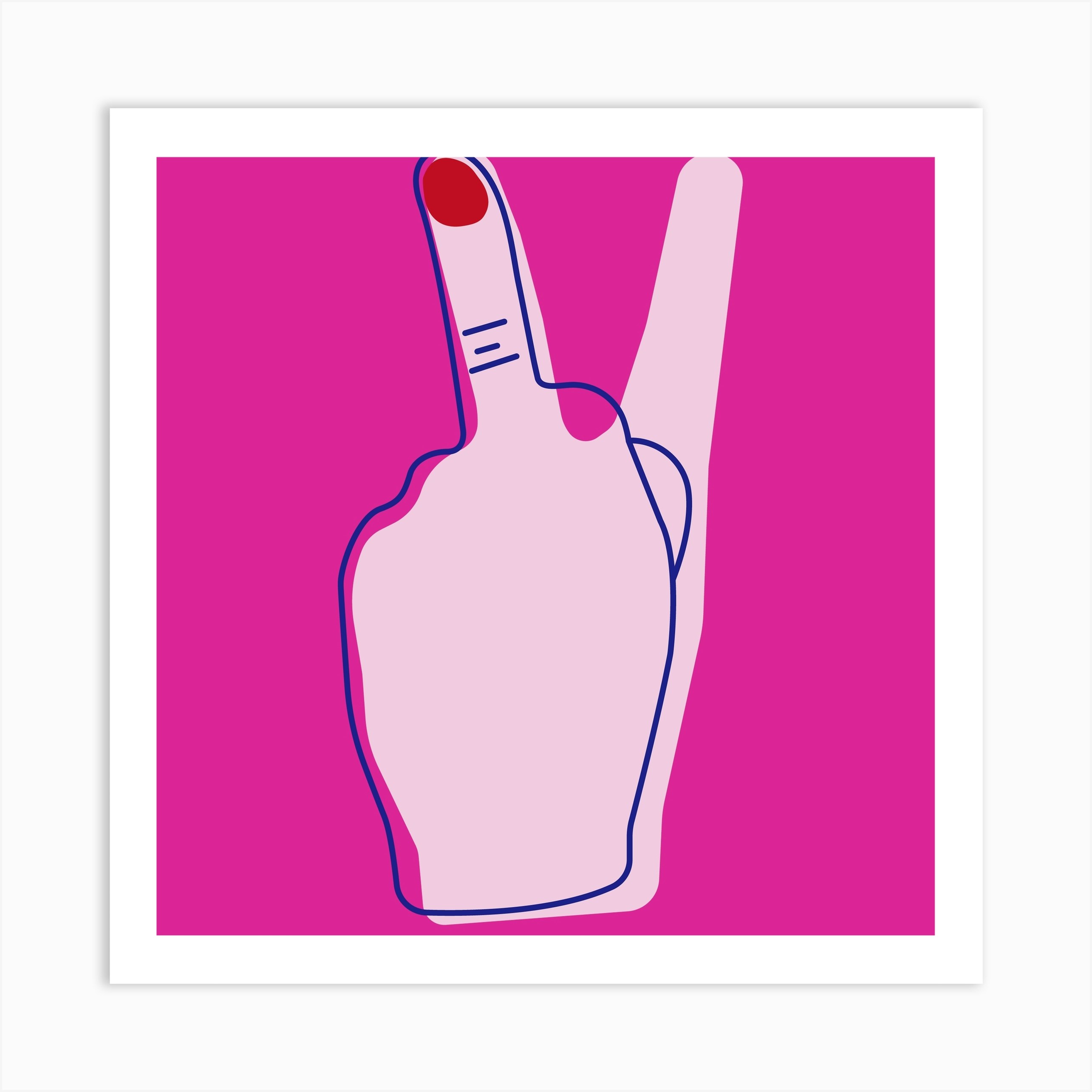 Fuck You Peace Square Art Print By Jotadejai Fy