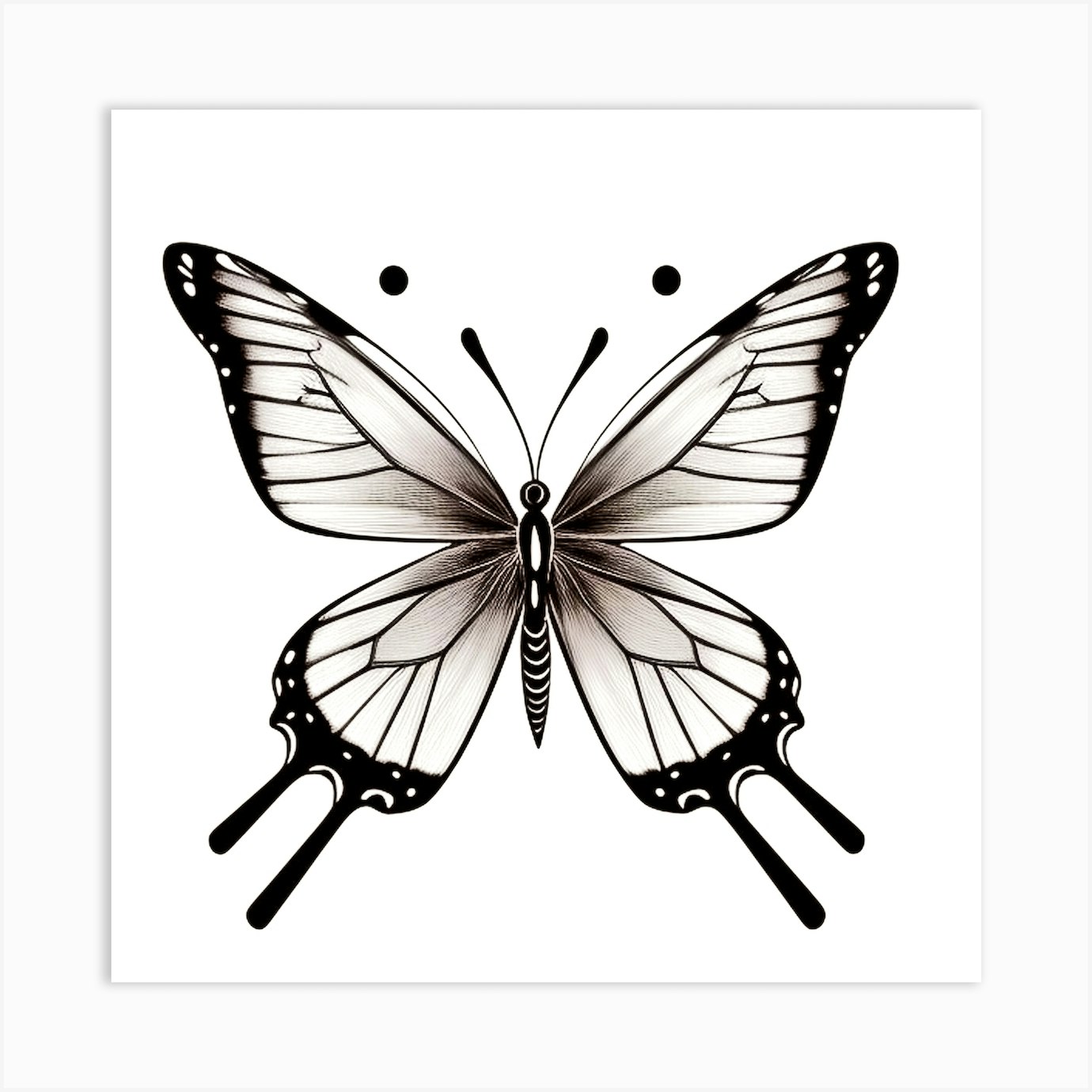 Butterfly Tattoo Art Print by MdsArts - Fy