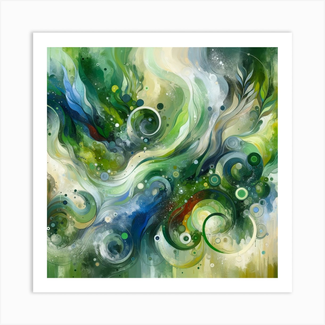Green blush Art Print by suman Fy