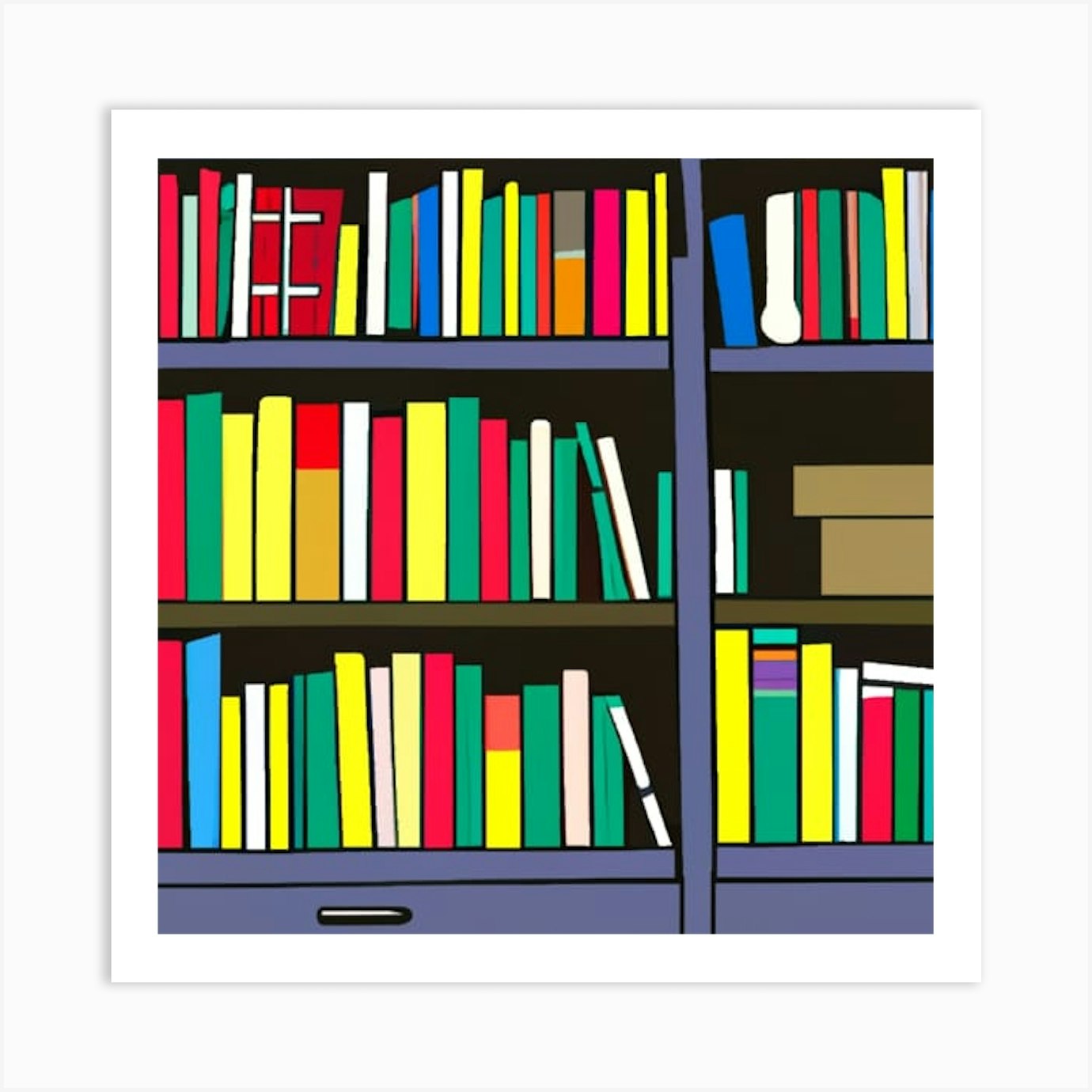 Well Used Bookshelf Art Print by VanRon - Fy