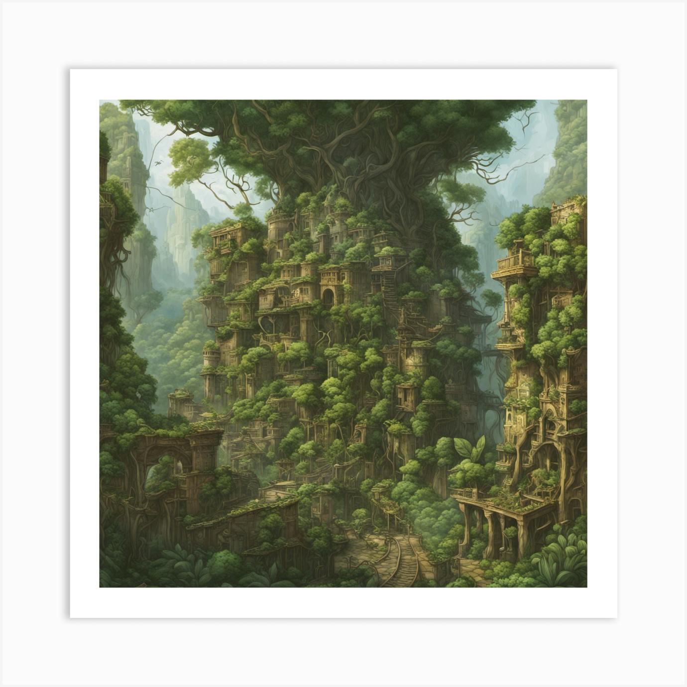 Jungle city, selling Fine Art Print