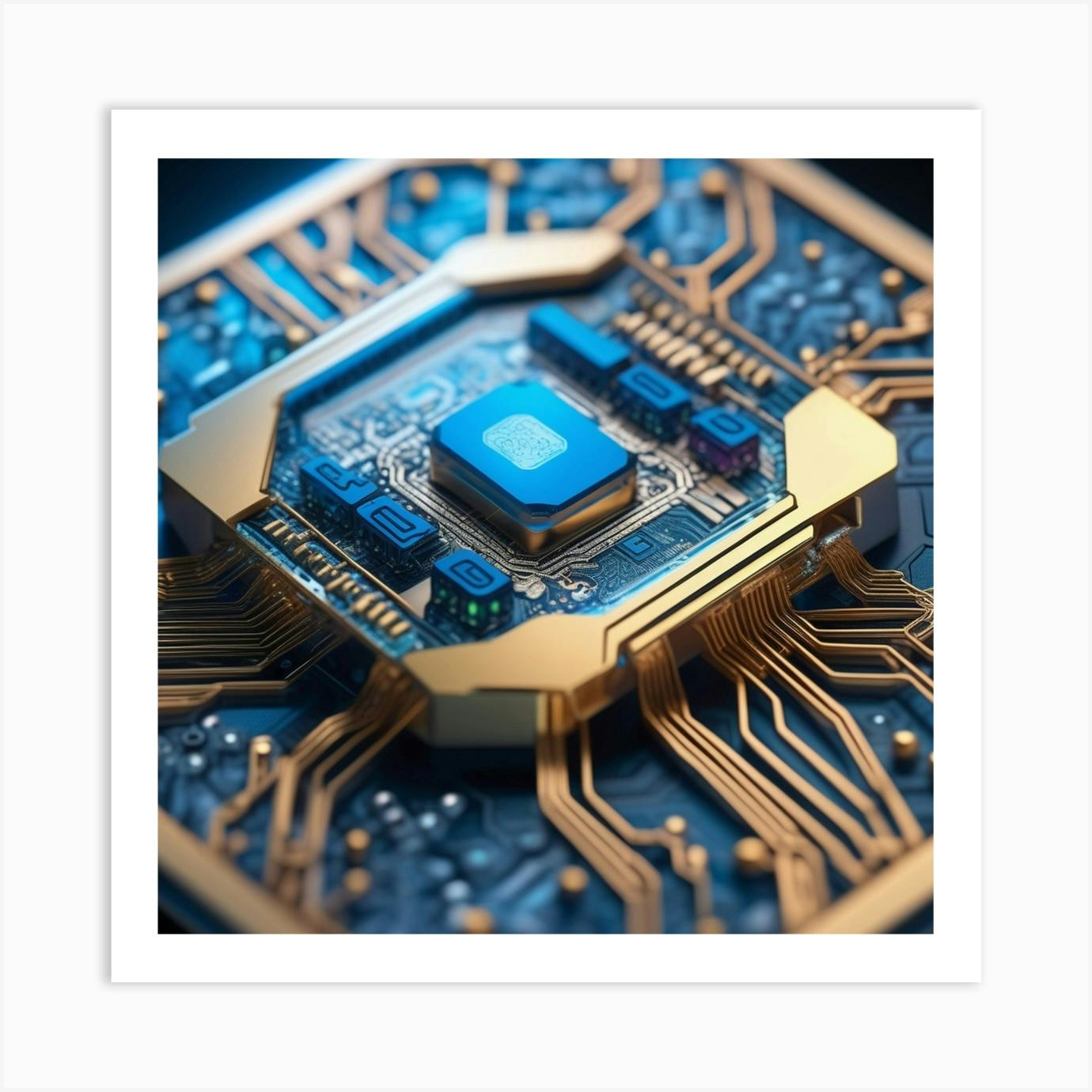 Cpu chip 3 Art Print