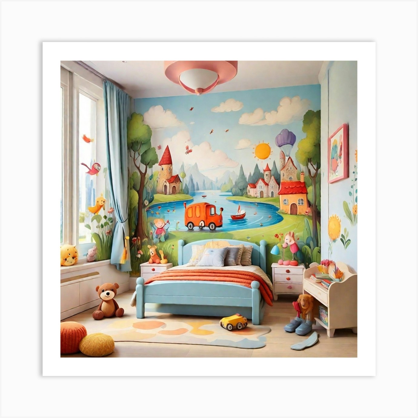 Children'S Bedroom Art Print by Fy