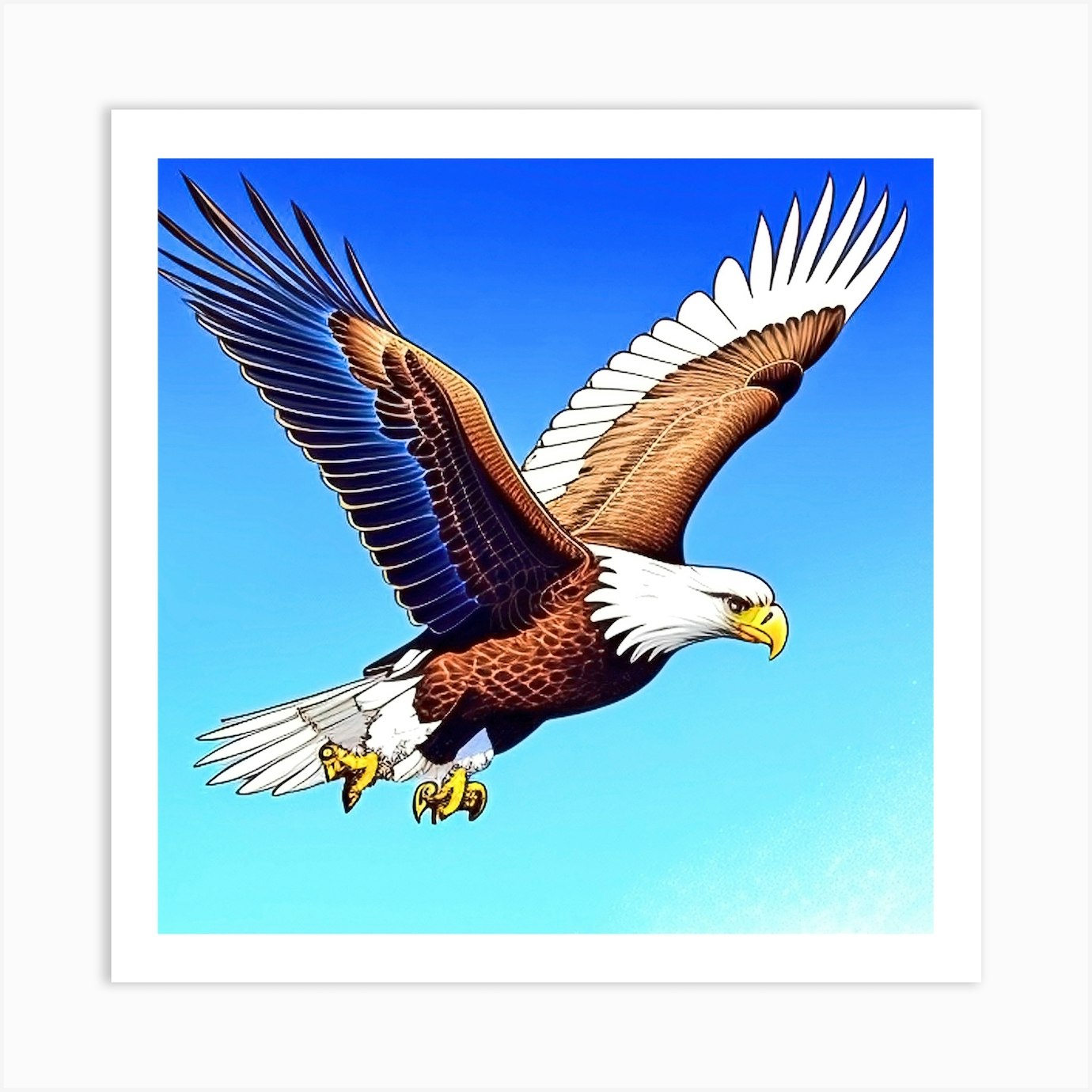 Bald Eagle In Flight Art Print by MdsArts - Fy