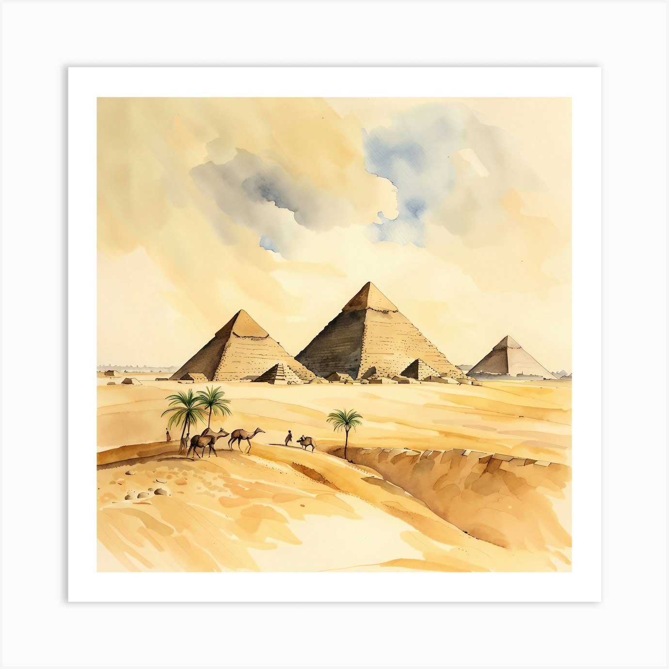 Egyptian Pyramids Art Print by Two Six Media - Fy