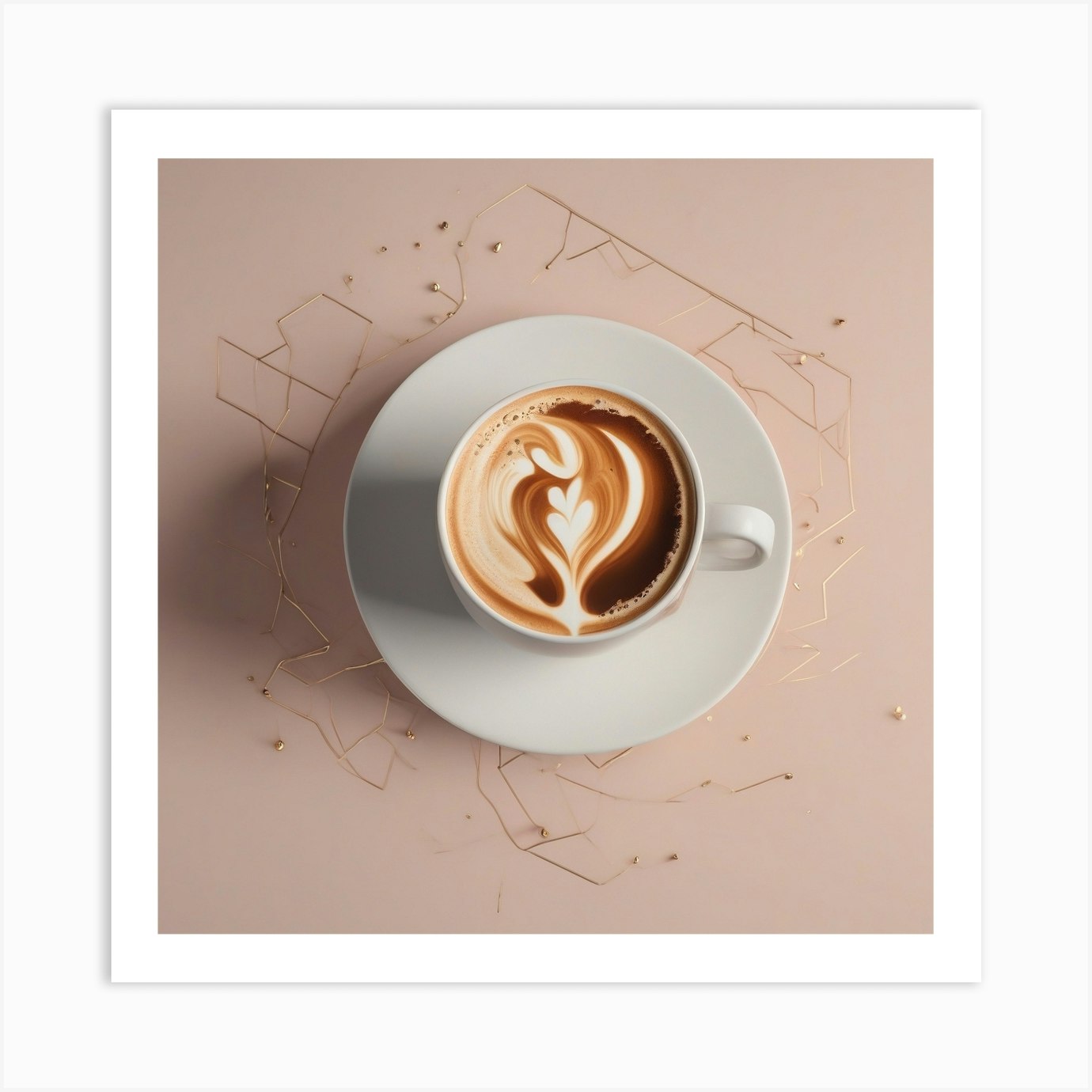 Latte Art 1 Art Print by GBGA Designs - Fy