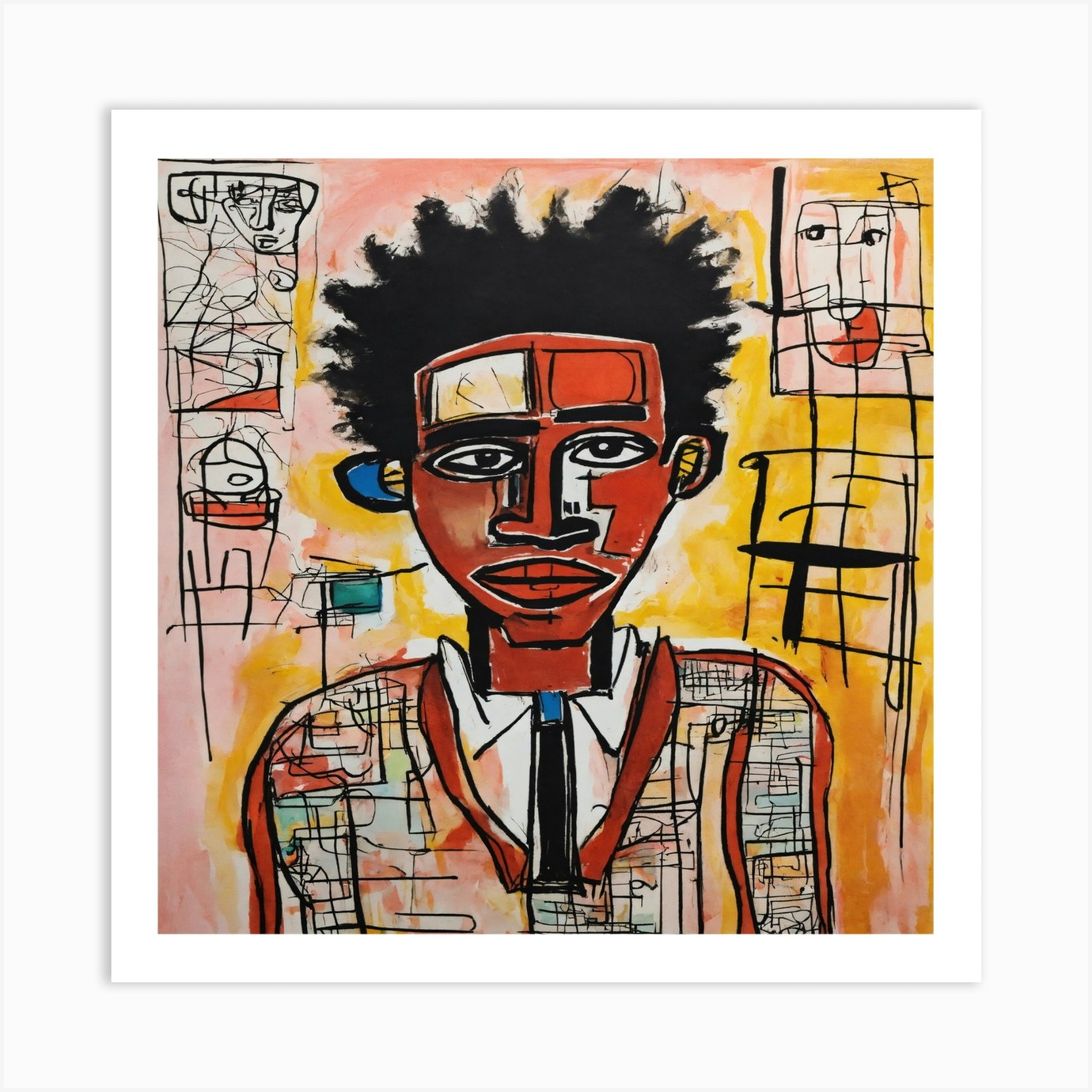 Afro-American Boy Art Print by Mokka - Fy