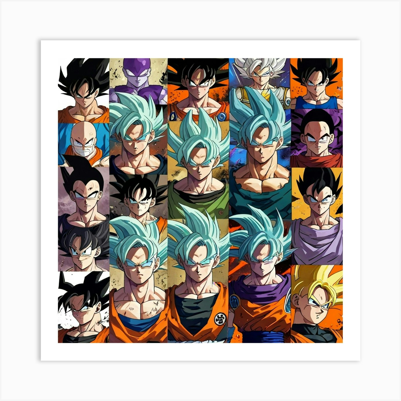 Dragon Ball Z Collage Art Print by IsobariArt - Fy