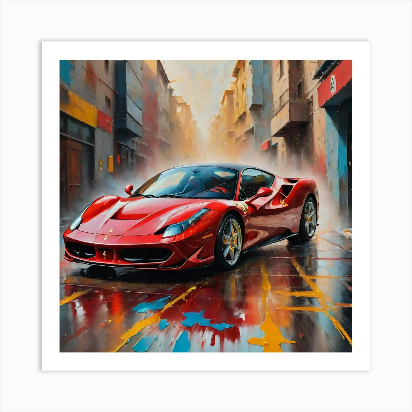 Ferrari フェラーリ458イタリア　デザイン画　ポスター Ferrari フェラーリ458イタリア デザイン画 ポスター - メルカリ