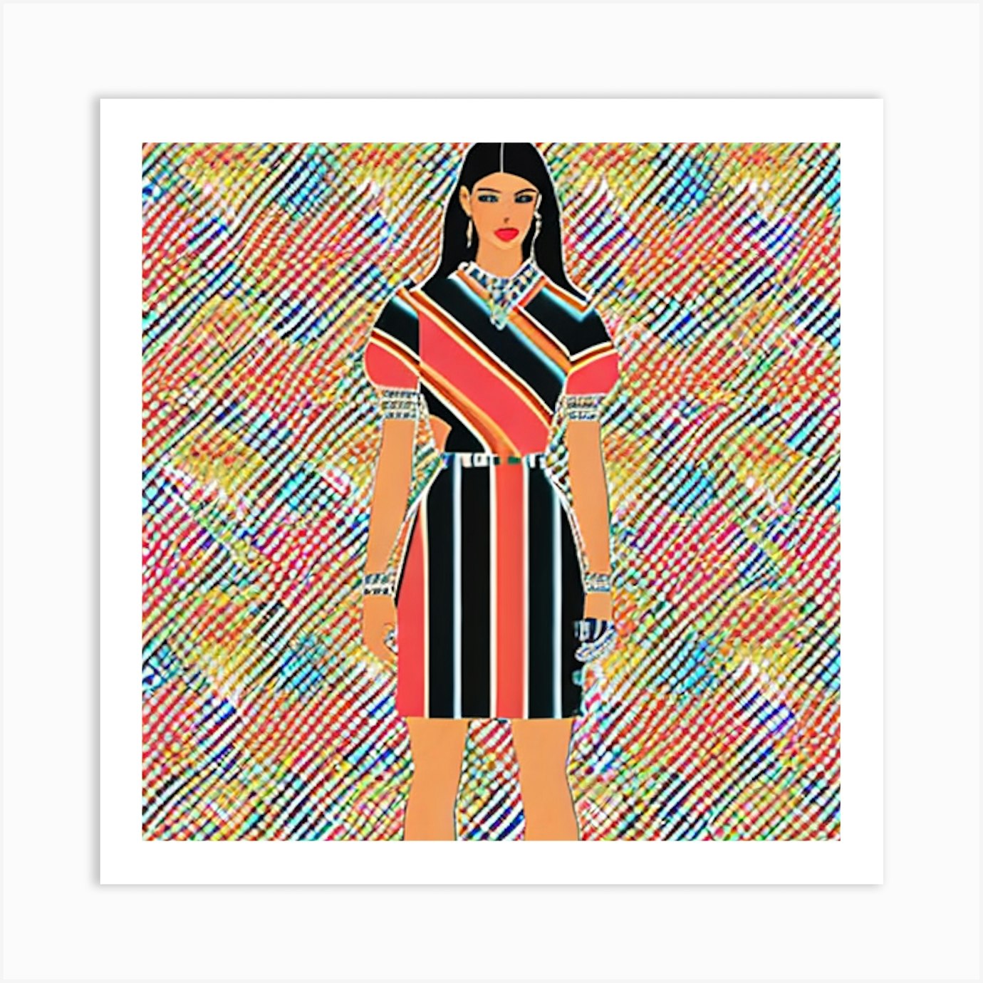 Kendall Kendall Art Print by Dilber Khan - Fy