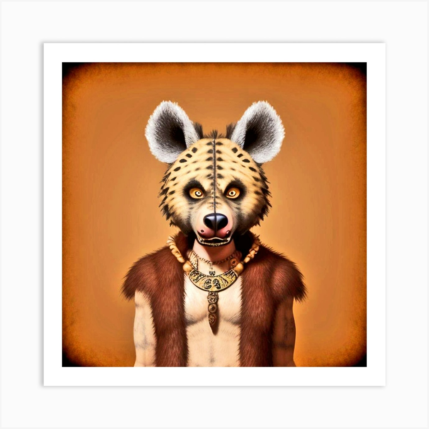 Hyena Mask Art Print by MdsArts - Fy