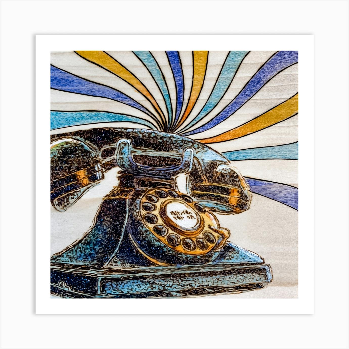 Telephone Art Print by Pyrocrafters by Aney Fy