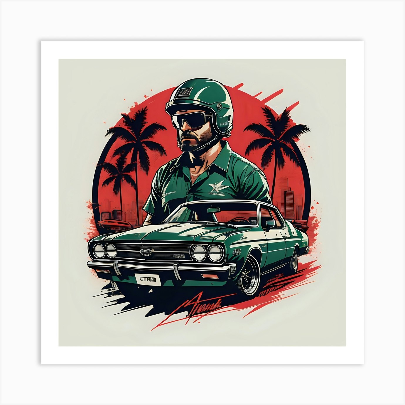 Gta Vice City Art Print by WINNSTICKERSS