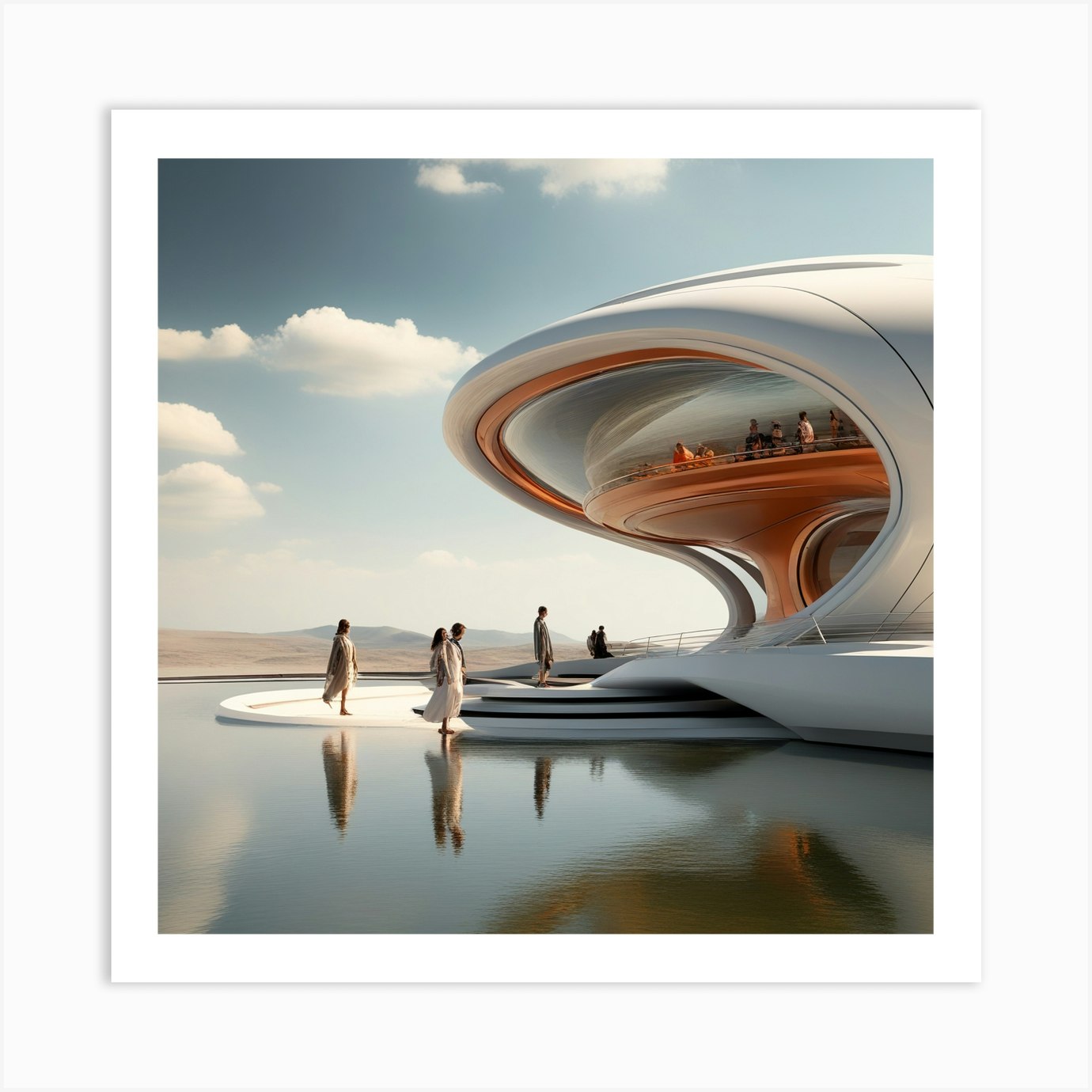 Futuristic Architecture 14 Art Print by Artist From The Future - Fy