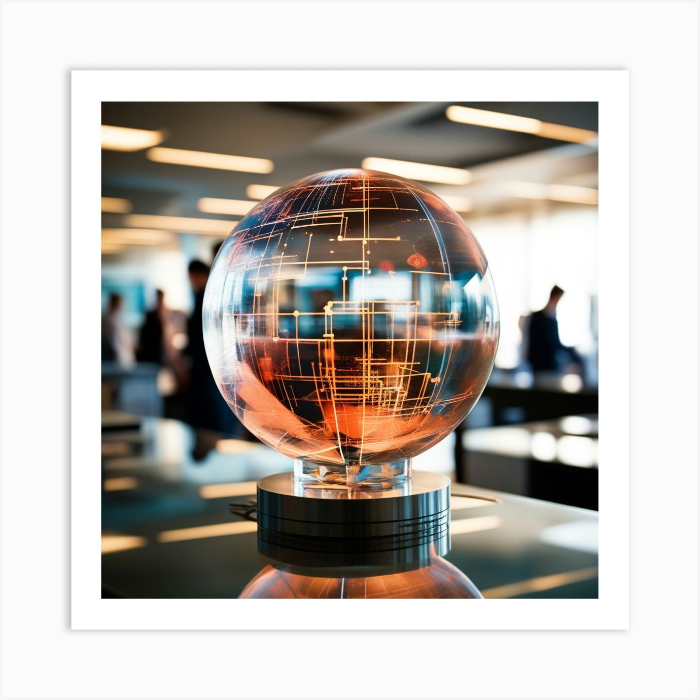 Glass Globe Art Print by Artists From The Future Fy