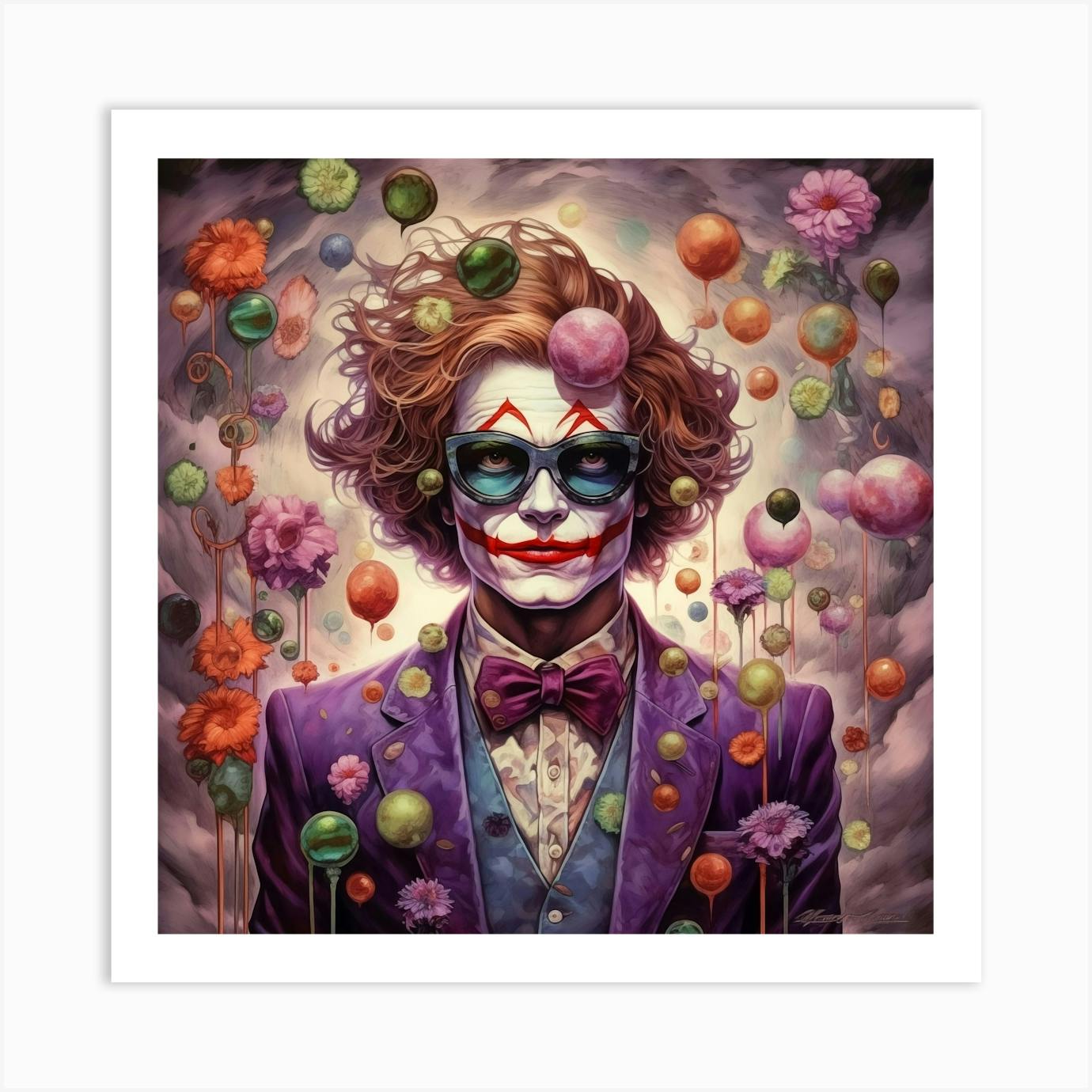 Pop Art,Popart,Joker,Joker Art Work, Joker With Sunglasses,Warhol, 70 Th Style, Moodcolerful,Purple Art Print Pop Art,Popart,Joker,Joker Art Work, Joker With Sunglasses,Warhol, 70 Th Style, Moodcolerful,Purple Art Print