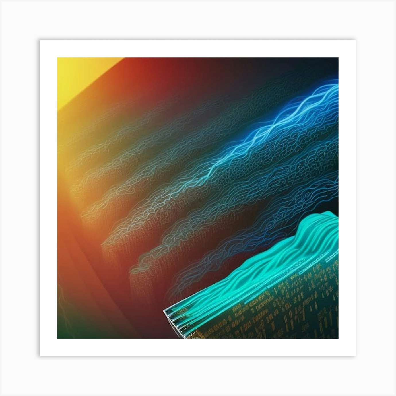 Abstract Of A Computer Screen Art Print by The Story Fy