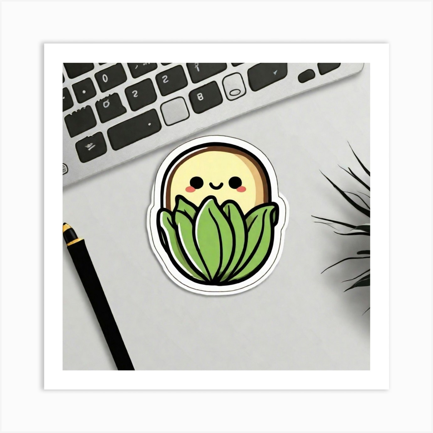 Artichoke Sticker Art Print by Pat4U - Fy