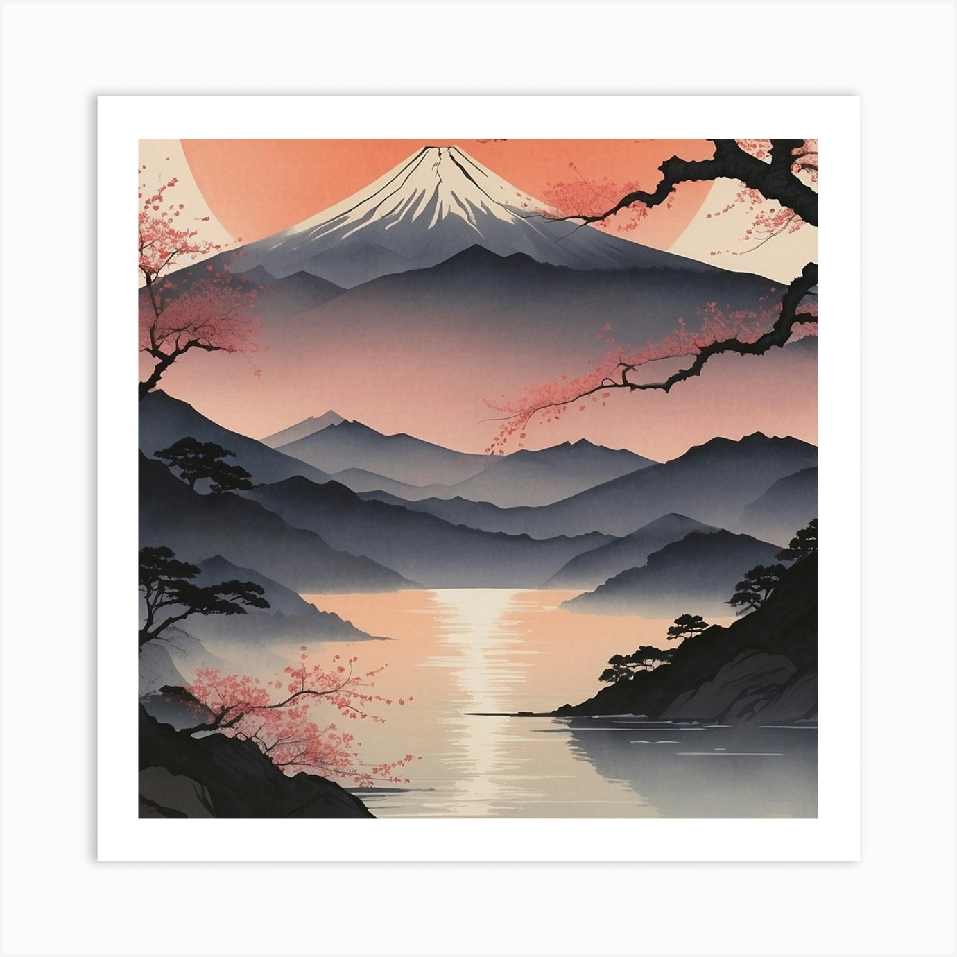 Mt Fuji Art Print by Mo mohey - Fy