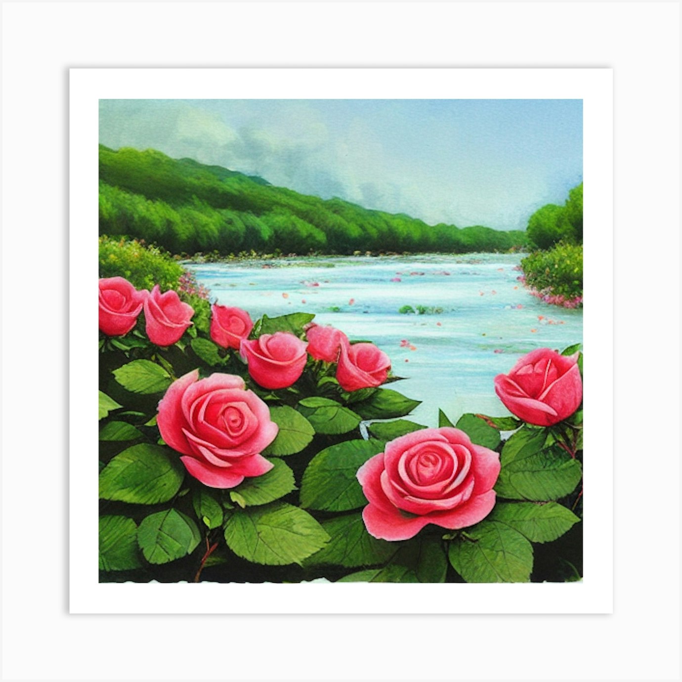 Where The Wild Roses Grow 3 Art Print by StrangeForce Fy