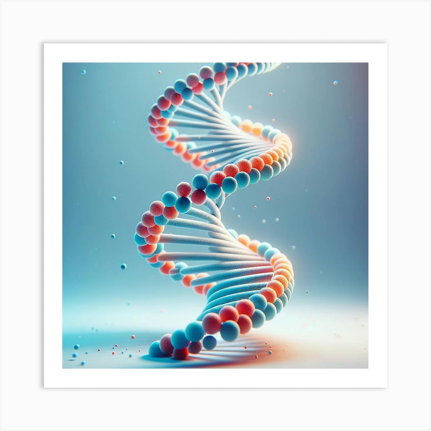 DNA Double Helix - 1 Art Print by momentum.ai - Fy