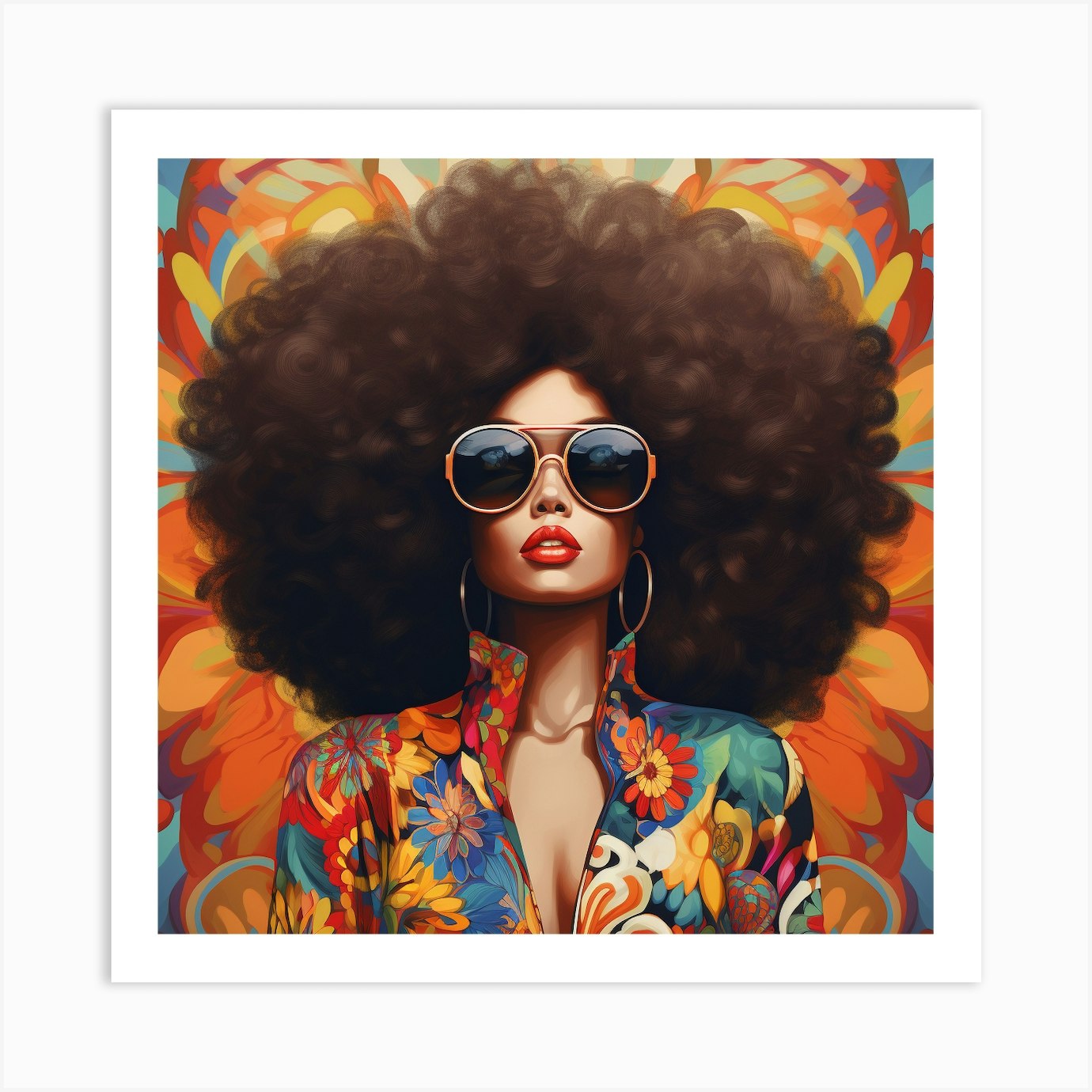 70s Fashion Stylized Women Series 5 Art Print by ArtBirdie - Fy