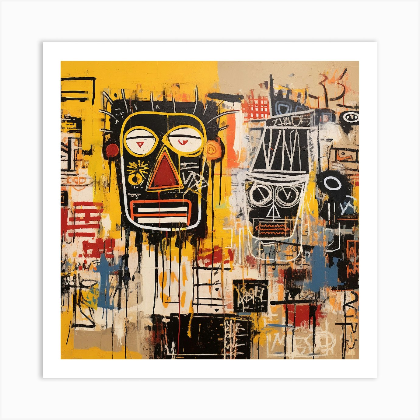 'The Masks' Art Print by David Arts Fy