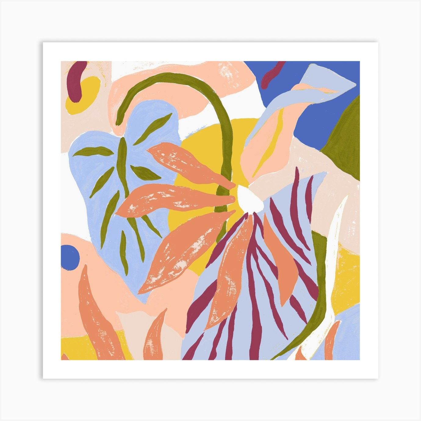 Supra Endura Flower Square Art Print By Supra Endura - Fy