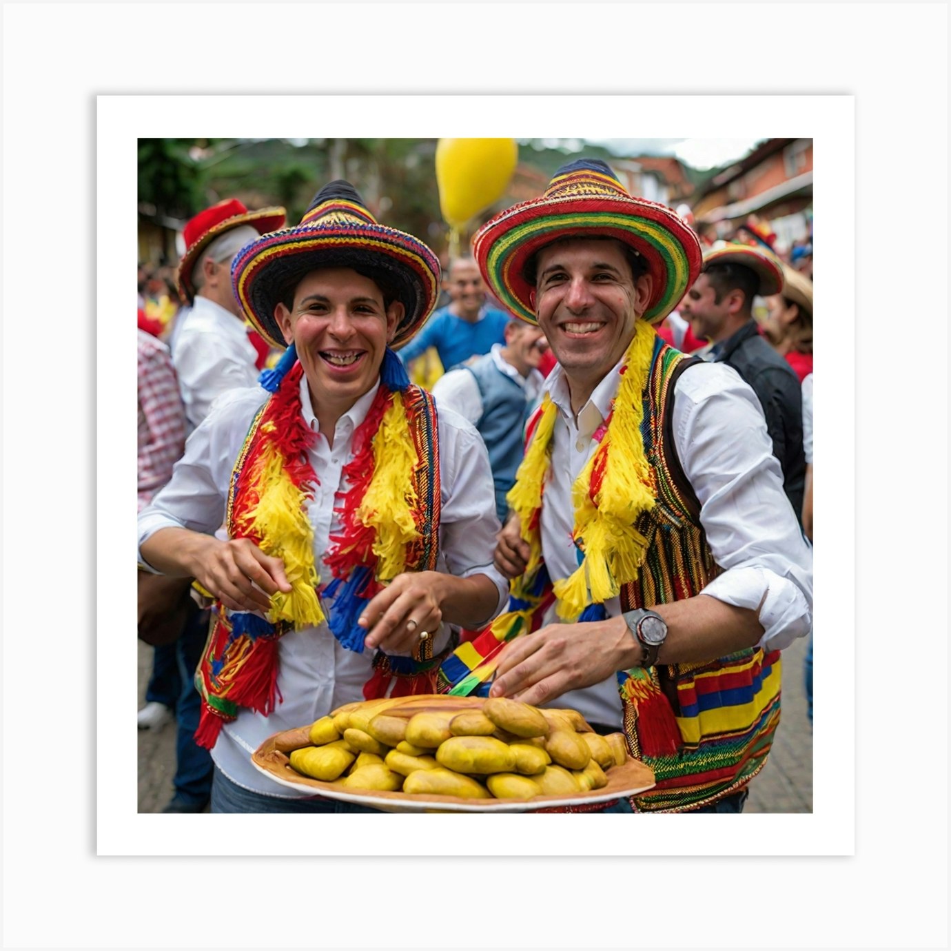 Venezuelan People In Traditional Costumes Art Print By Pat4u - Fy