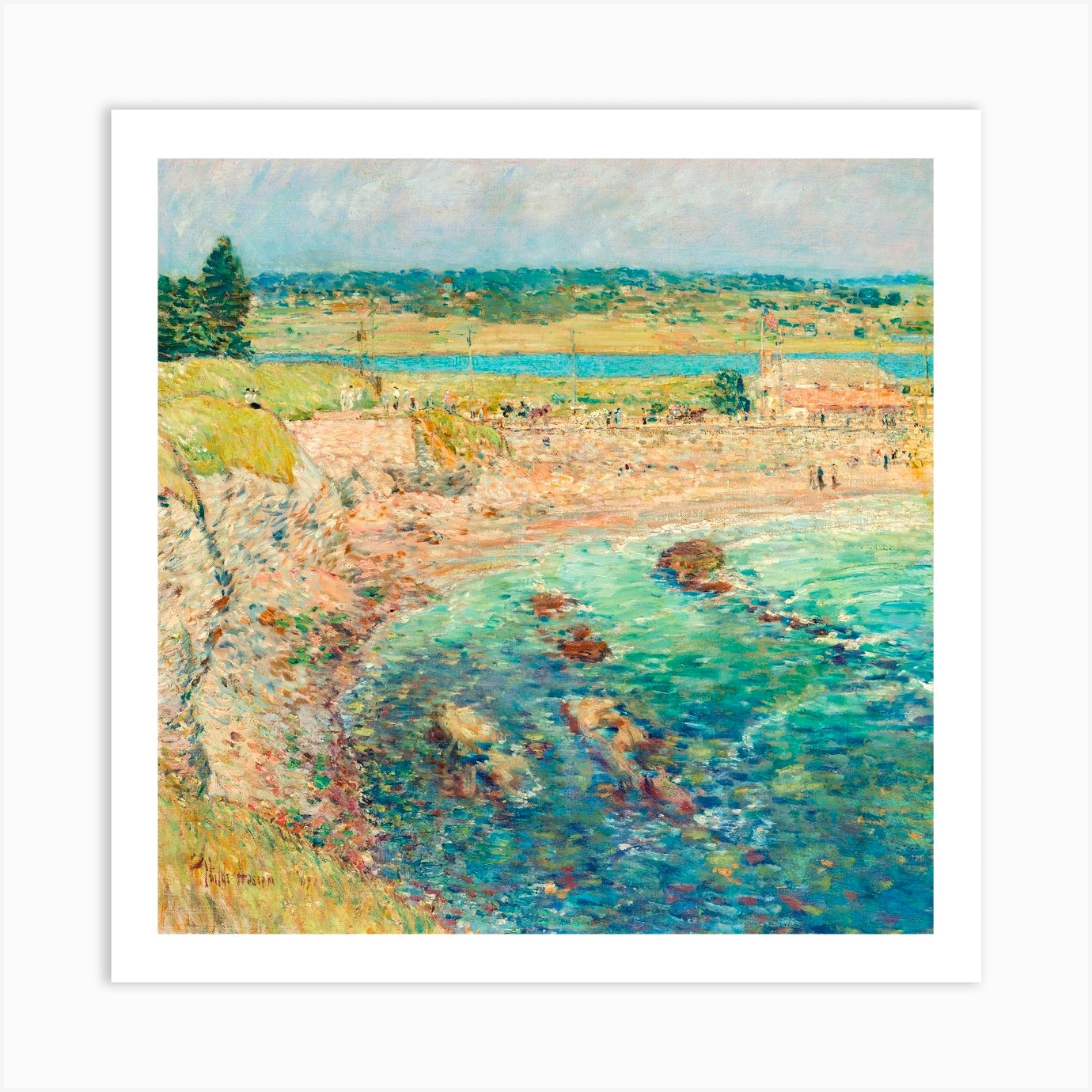 Bailey’s Beach, Newport, R.I. (1901), Frederick Childe Hassam Art Print ...