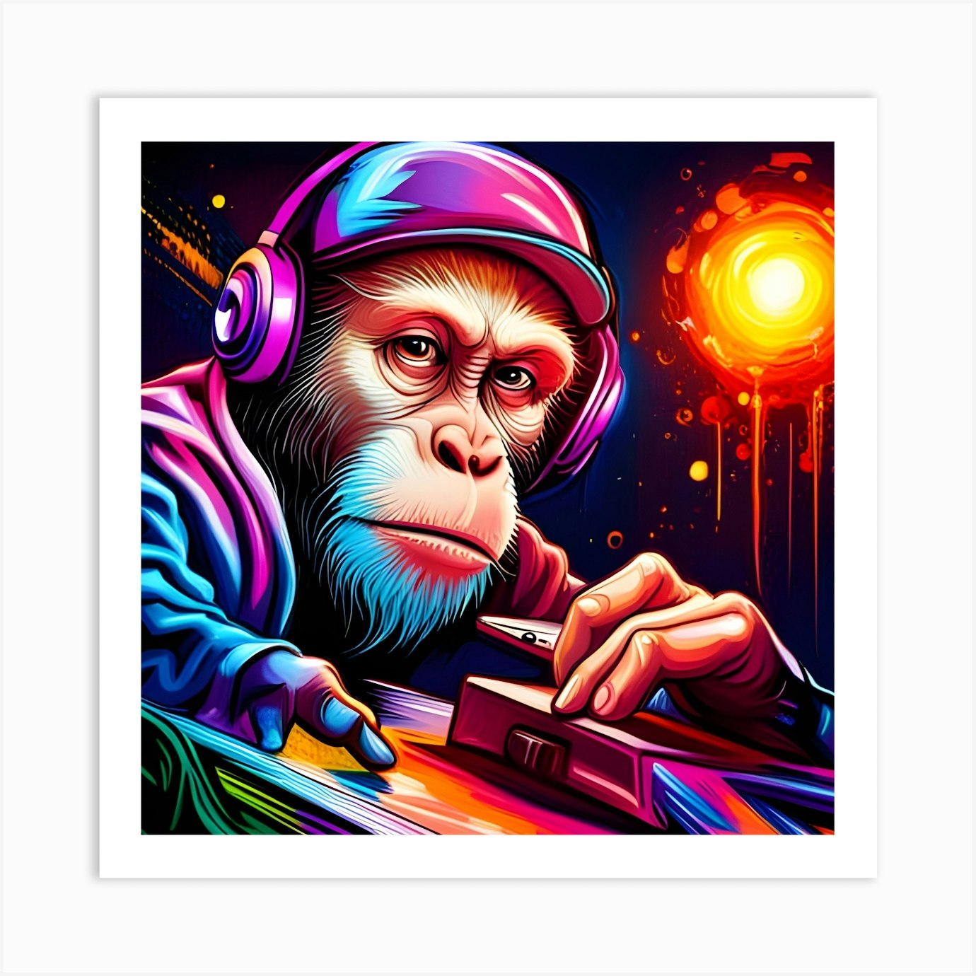 Dj Monkey Art Print By Rahul08319 - Fy