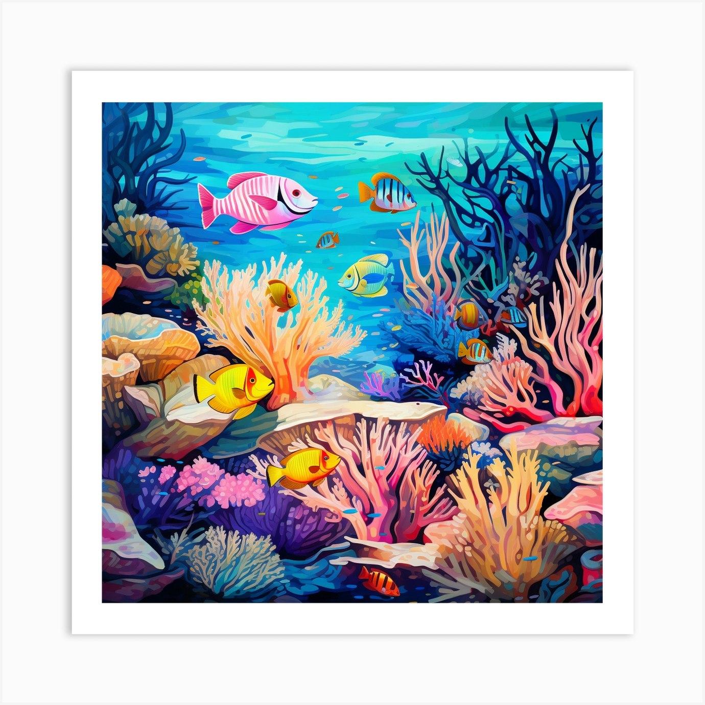 Coral Reef Art Print by Bella Luna - Fy