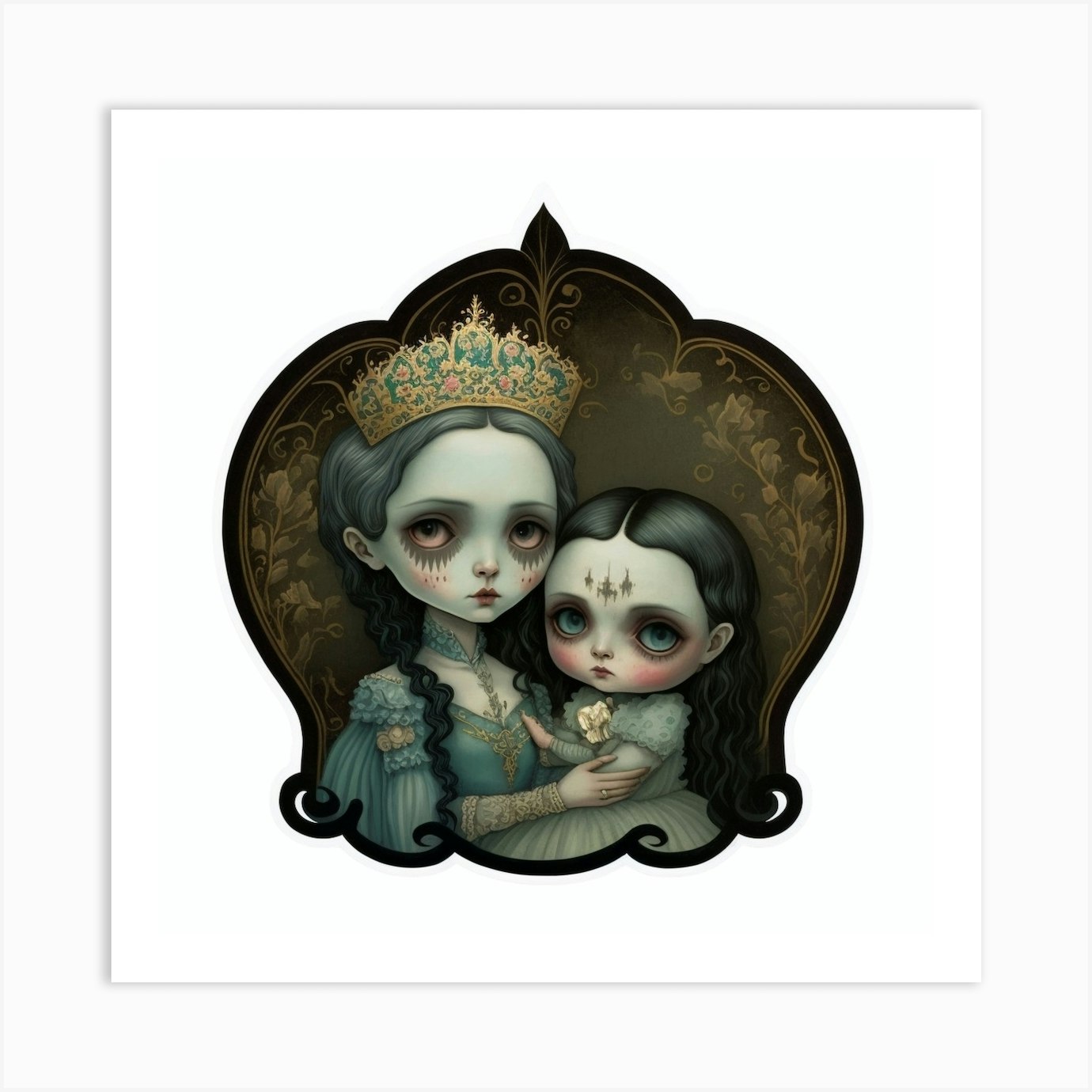 Gothic Girls Art Print by LuckyRonin - Fy