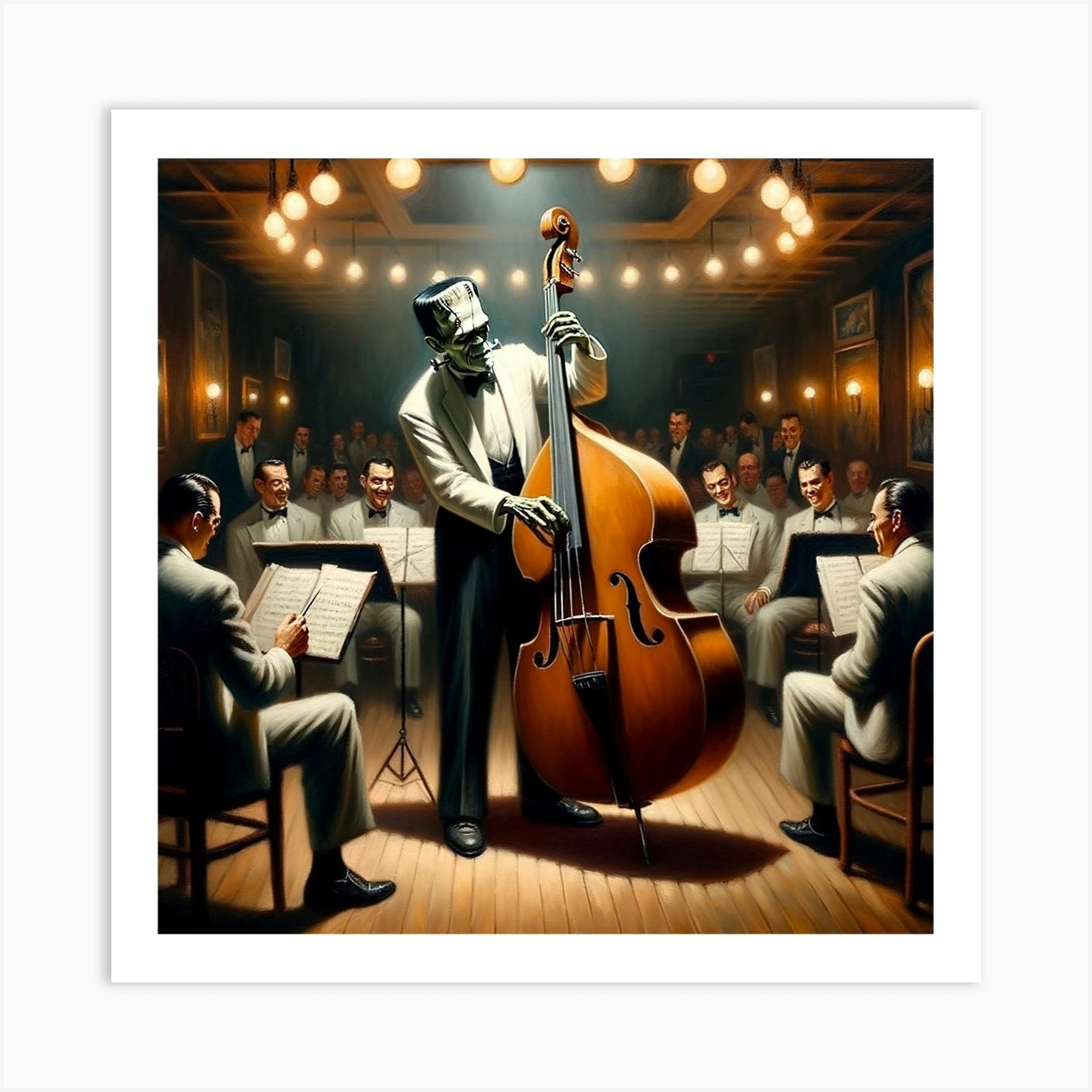 Frankenstein Symphony Orchestra Art Print By C Ski Fy