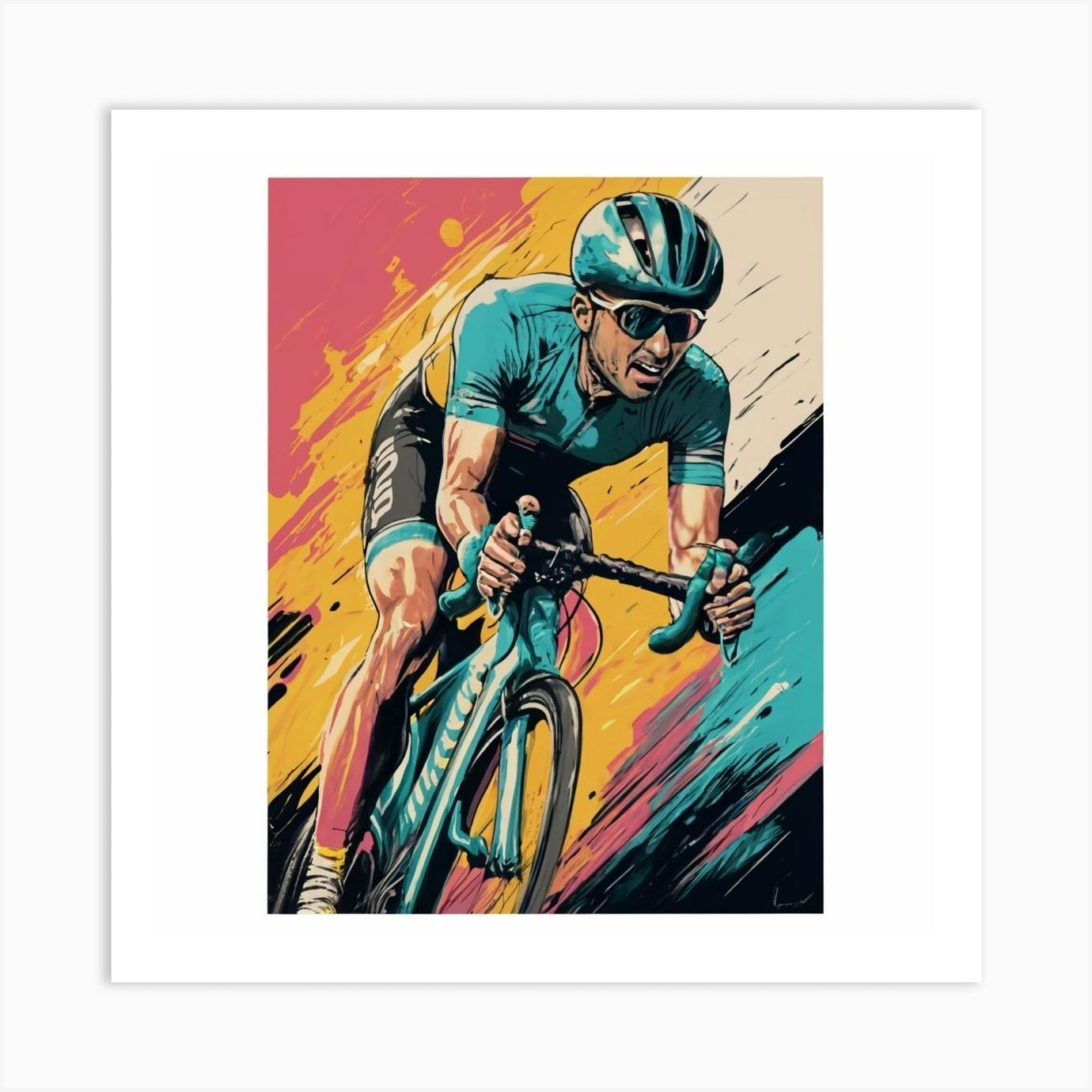 Contemporary best sale cycling art